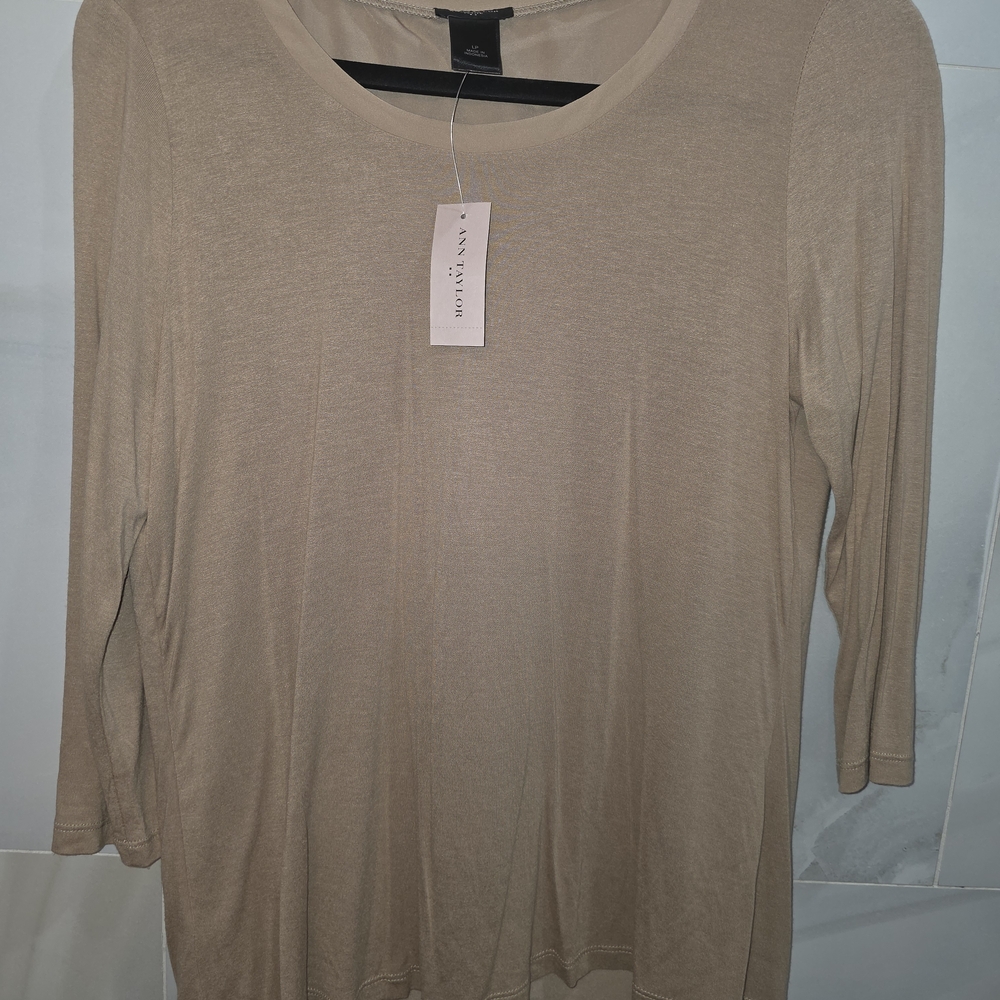 Ann Taylor Taupe Women's Top